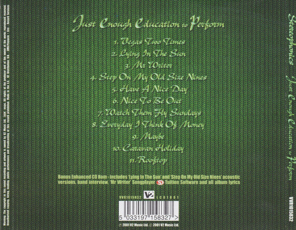 Stereophonics : Just Enough Education To Perform (CD, Album, Enh, Ltd, O-C)