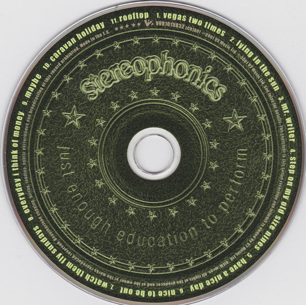 Stereophonics : Just Enough Education To Perform (CD, Album, Enh, Ltd, O-C)
