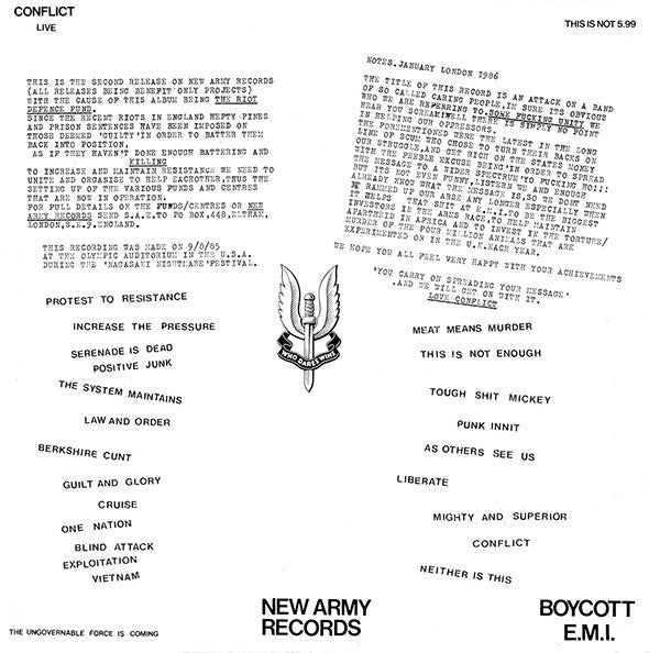 Conflict (2) : Only Stupid Bastards Help EMI (LP, Album)
