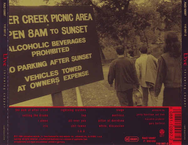 Live : Throwing Copper (CD, Album, RE)