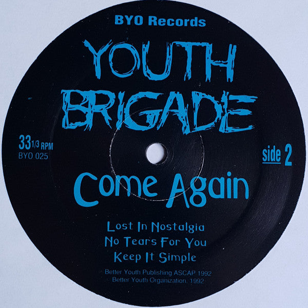 Youth Brigade : Come Again (12", MiniAlbum)