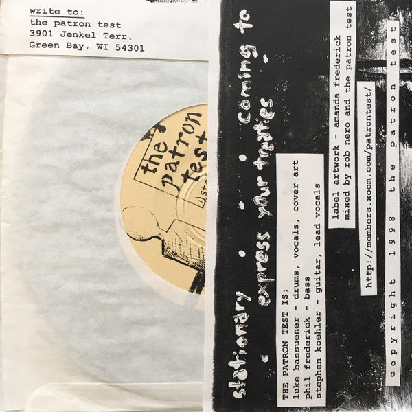 The Patron Test : The Patron Test (7")