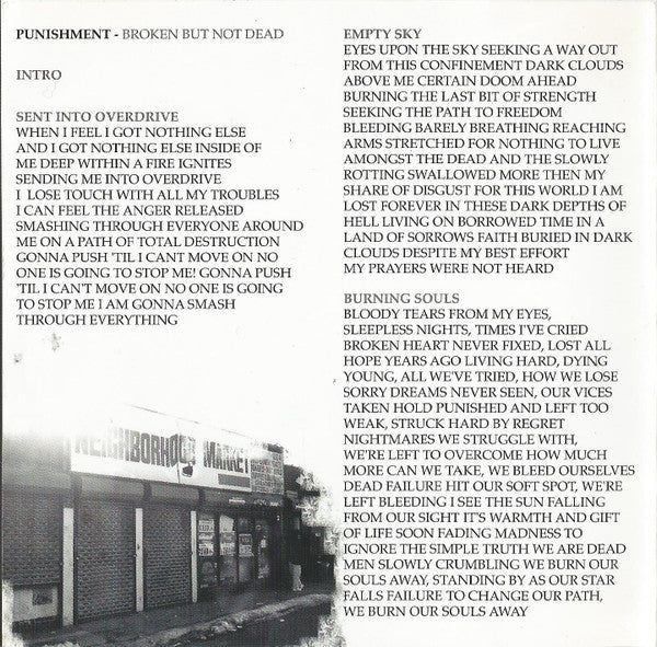 Punishment : Broken But Not Dead (CD, Album)