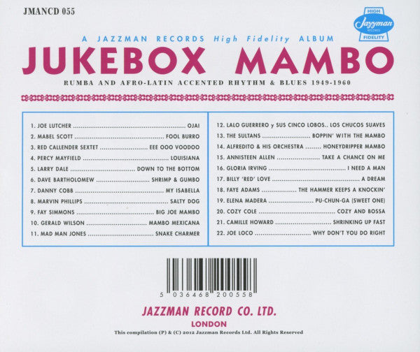 Various : Jukebox Mambo (Rumba And Afro-Latin Accented Rhythm & Blues 1949-1960) (CD, Comp)