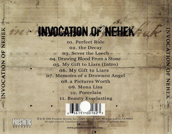Invocation Of Nehek : Invocation Of Nehek (CD, Album)