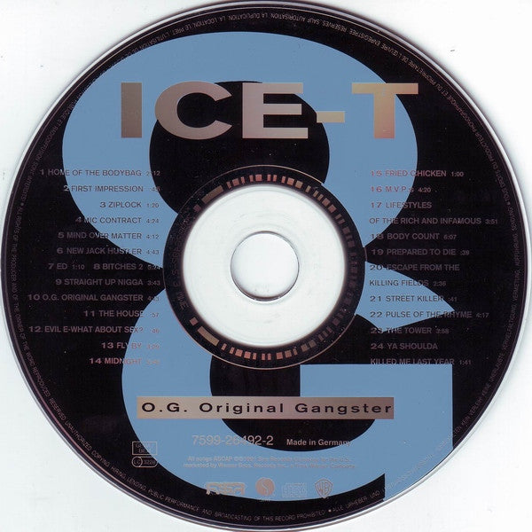 Ice-T : O.G. Original Gangster (CD, Album, RE)