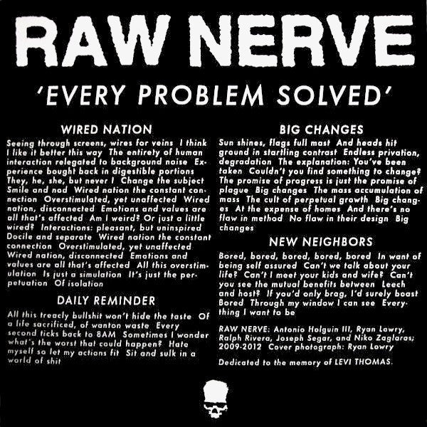 Raw Nerve : Every Problem Solved (7", EP, Ltd, Whi)