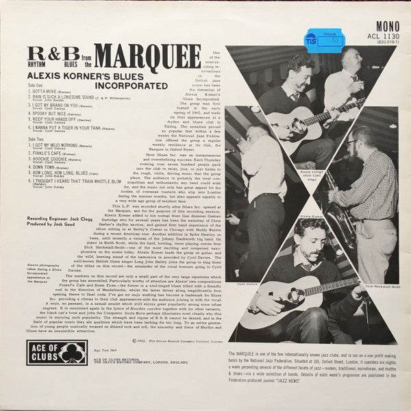 Alexis Korner’s Blues Incorporated* : R & B From The Marquee (LP, Album, Mono, RE)