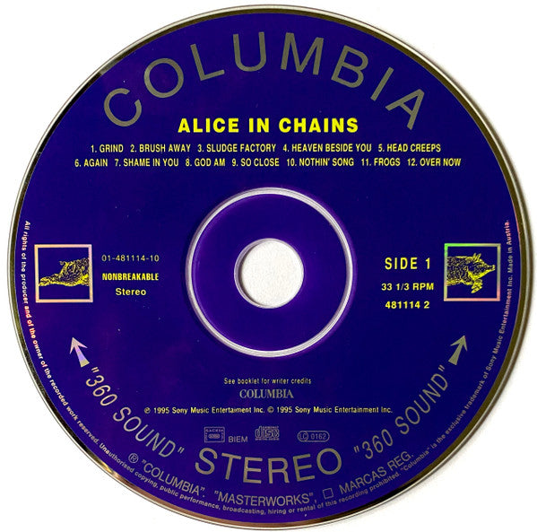 Alice In Chains : Alice In Chains (CD, Album, Pur)