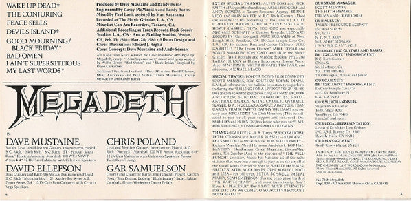 Megadeth : Peace Sells... But Who's Buying? (CD, Album, RE)