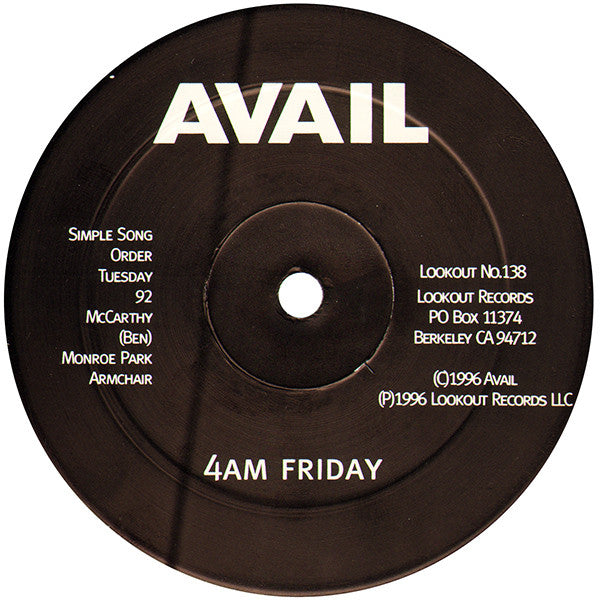 AVAIL : 4AM Friday (LP, Album)