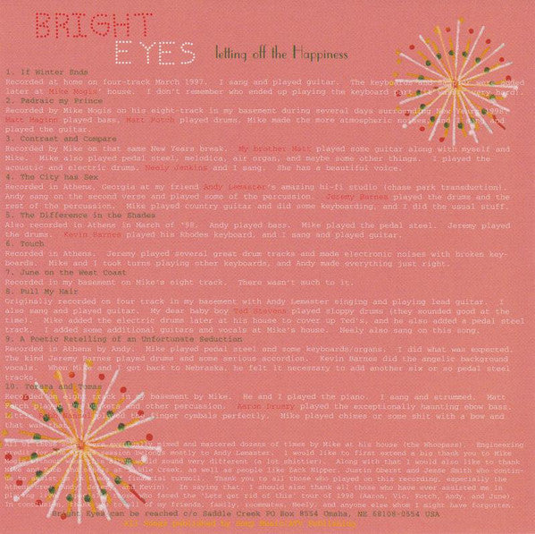 Bright Eyes : Letting Off The Happiness (CD, Album, RE)