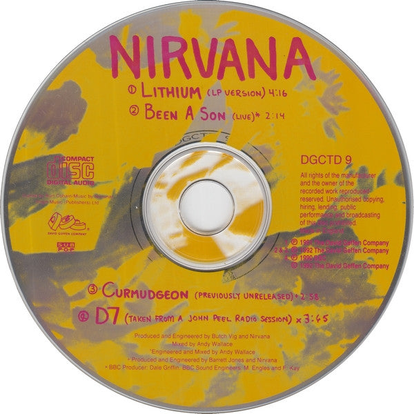 Nirvana : Lithium (CD, Single, Dig)