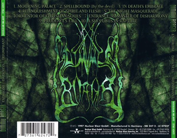 Dimmu Borgir : Enthrone Darkness Triumphant (CD, Album, RP)