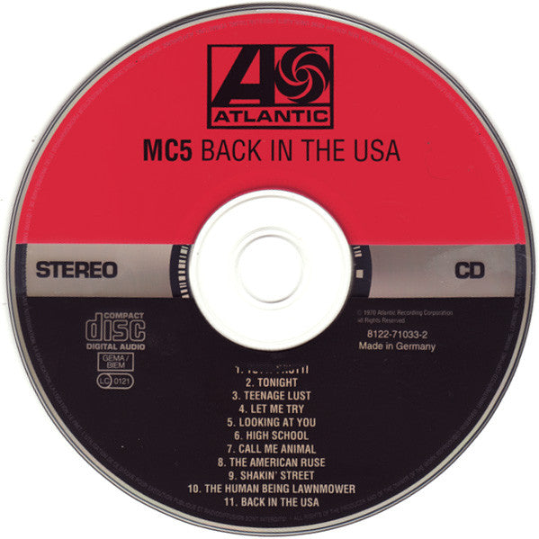 MC5 : Back In The USA (CD, Album, RE, RM)