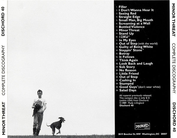Minor Threat : Complete Discography (CD, Comp, RE, $12)