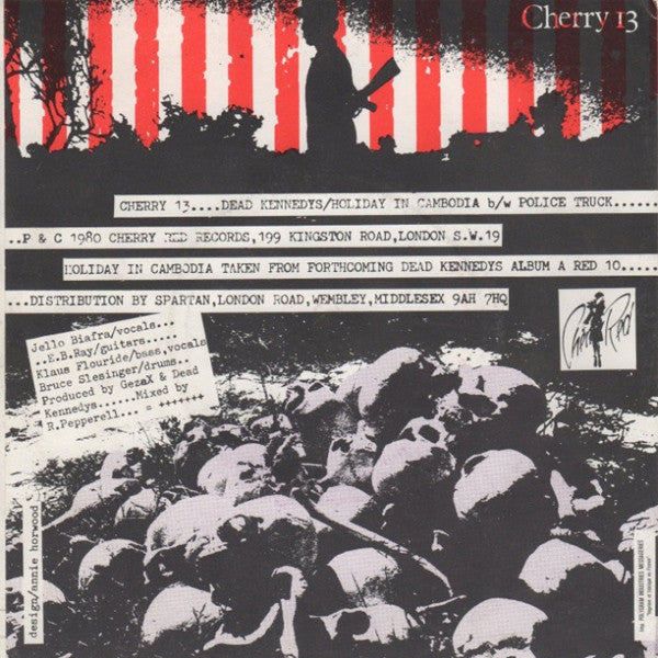 Dead Kennedys : Holiday In Cambodia (7", Single, Air)