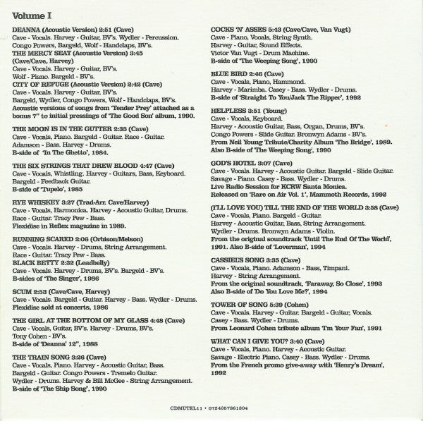 Nick Cave & The Bad Seeds : B-Sides & Rarities (3xCD, Comp, Med + Box)