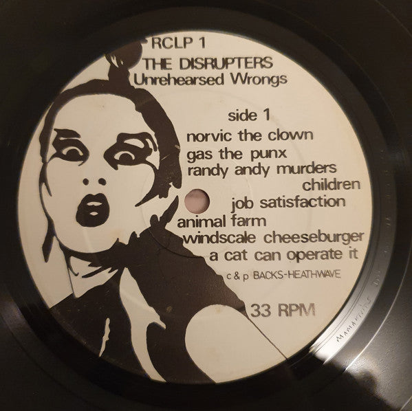 Disrupters / Destructors : Unrehearsed Wrongs /  Armageddon In Action  (LP, MP)