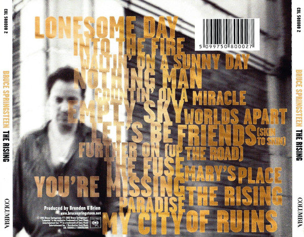 Bruce Springsteen : The Rising (CD, Album, Son)