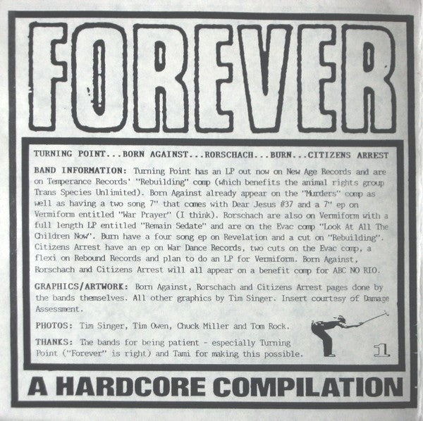 Various : Forever (A Hardcore Compilation) (7", Comp, Whi)