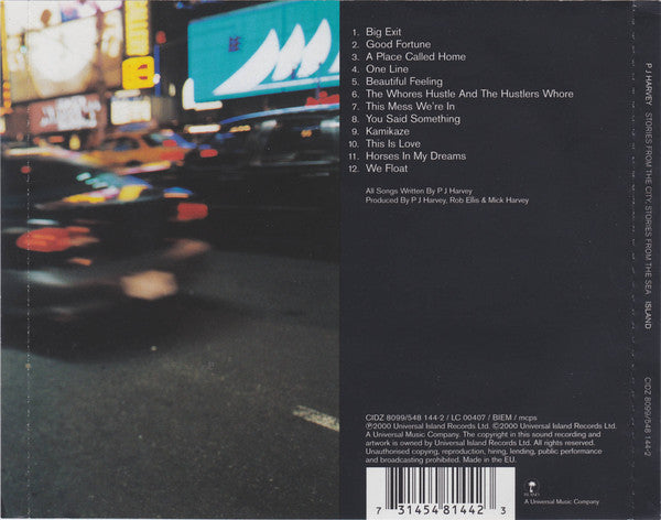 P J Harvey* : Stories From The City, Stories From The Sea (CD, Album, RP, EDC)