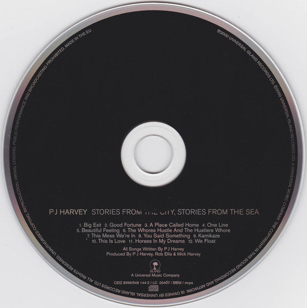 P J Harvey* : Stories From The City, Stories From The Sea (CD, Album, RP, EDC)