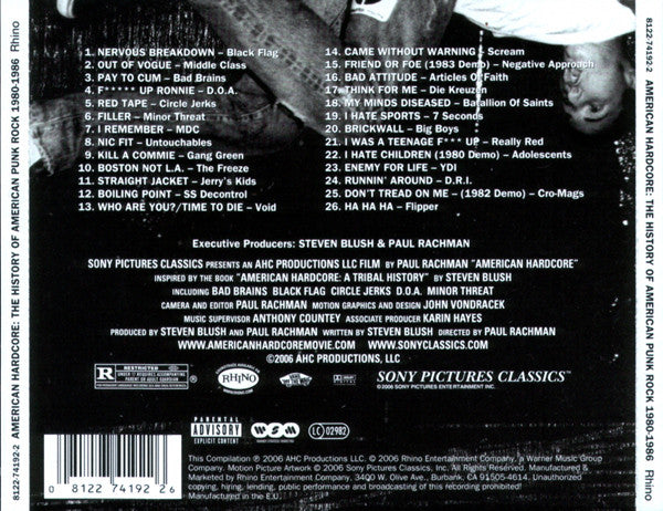 Various : American Hardcore: The History Of American Punk Rock 1980-1986 (CD, Comp)