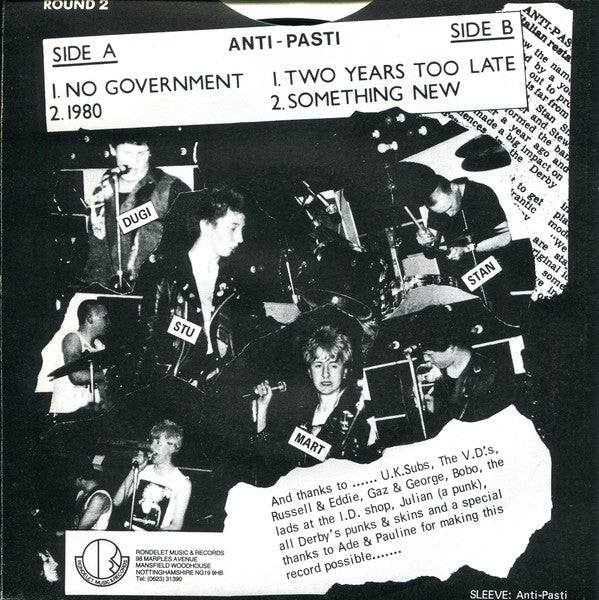 Anti-Pasti : Four Sore Points.... (7", EP, RE)