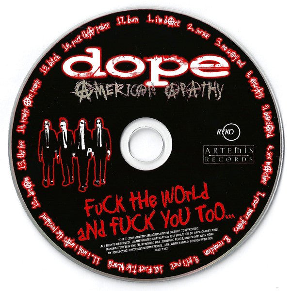 Dope (4) : American Apathy (2xCD, Ltd)