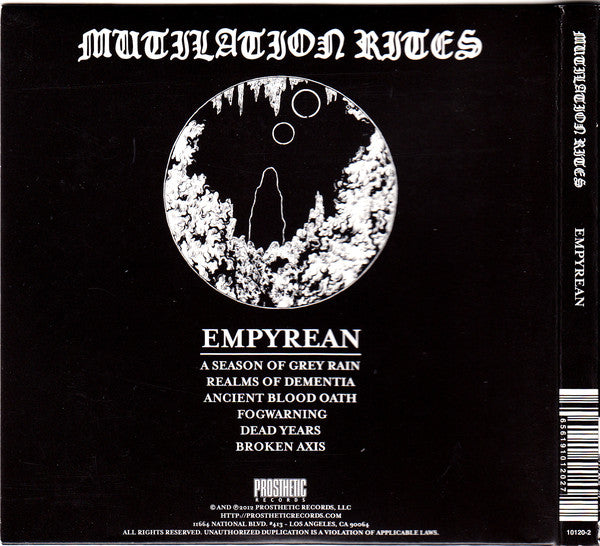 Mutilation Rites : Empyrean (CD, Album, Dig)