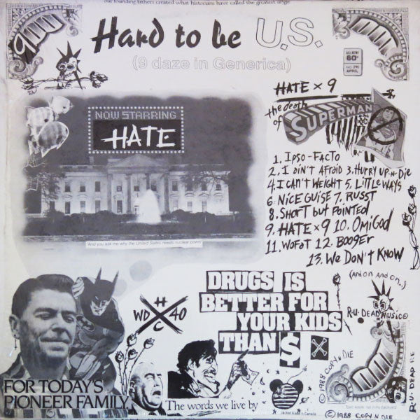 Hate X 9 : Hard To Be U.S. (LP, Album)