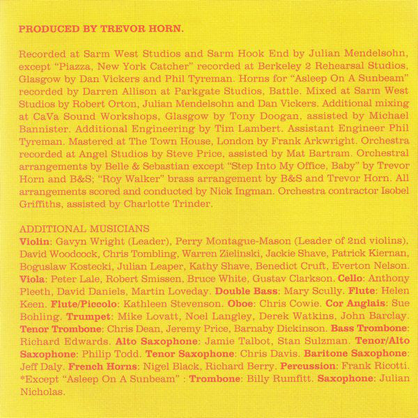 Belle & Sebastian : Dear Catastrophe Waitress (CD, Album)