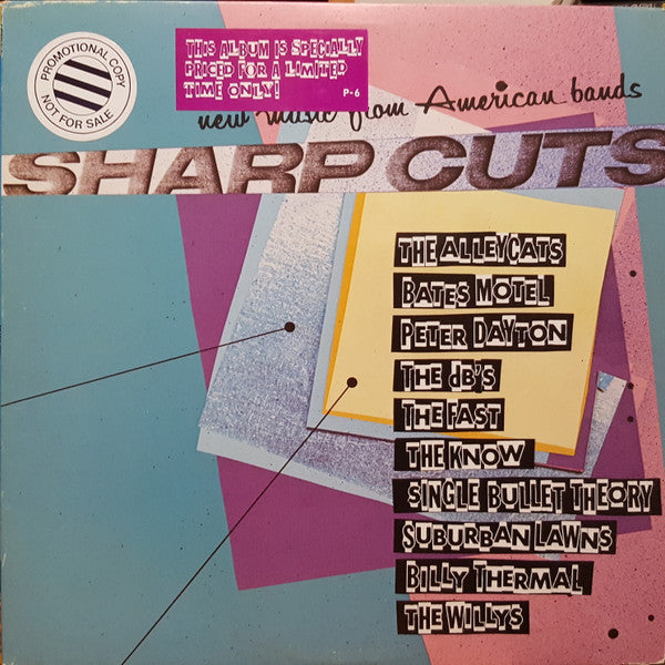 Various : Sharp Cuts (New Music From American Bands) (LP, Comp, Promo, AR )