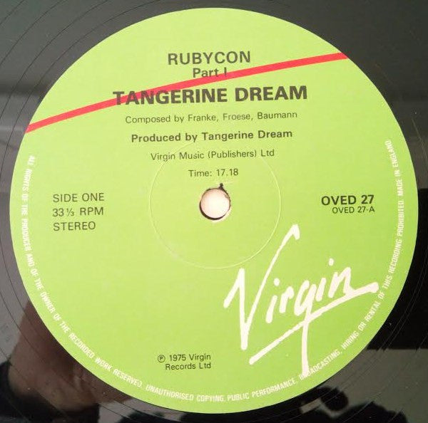 Tangerine Dream : Rubycon (LP, Album, RE)