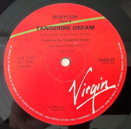 Tangerine Dream : Rubycon (LP, Album, RE)