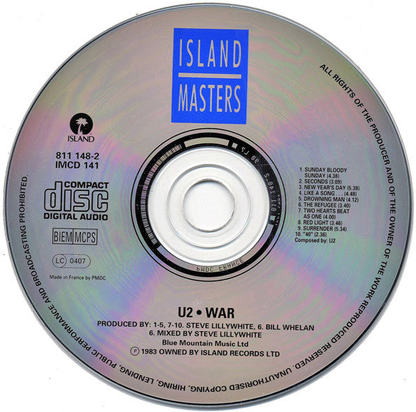 U2 : War (CD, Album, RE)