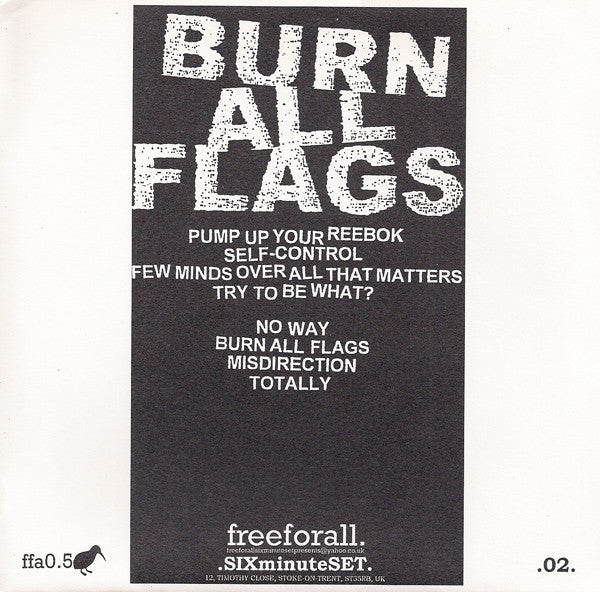 Burn All Flags : Burn All Flags (7")