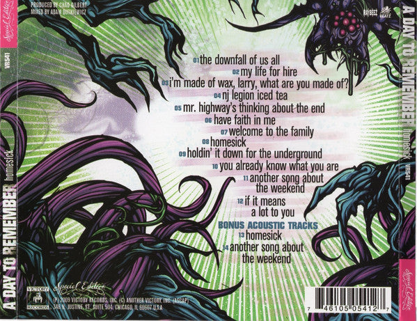 A Day To Remember : Homesick (CD, Album, S/Edition)