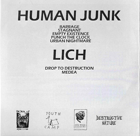 Human Junk / Lich (2) : Human Junk / Lich (5")