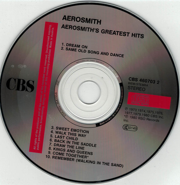 Aerosmith : Aerosmith's Greatest Hits (CD, Comp, RE)