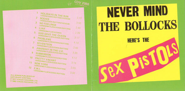 Sex Pistols : Never Mind The Bollocks Here's The Sex Pistols (CD, Album, RE)