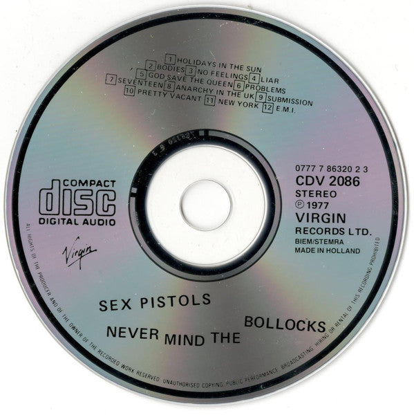 Sex Pistols : Never Mind The Bollocks Here's The Sex Pistols (CD, Album, RE)