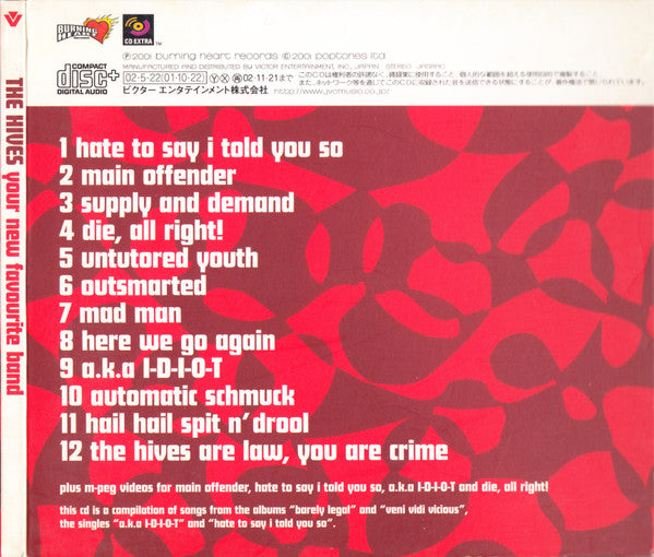 The Hives : Your New Favourite Band (CD, Comp, Enh, Dig)