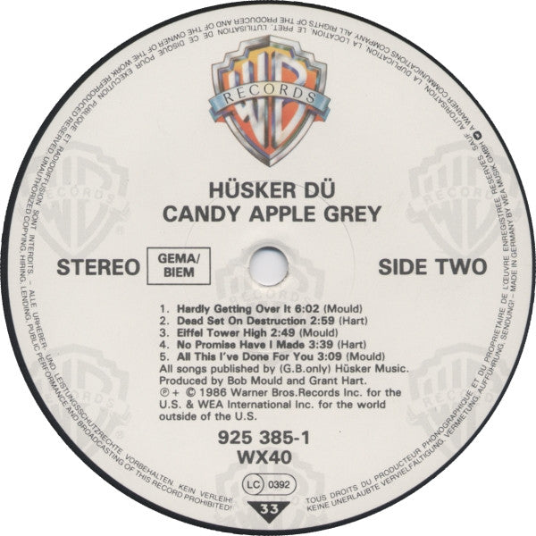 Hüsker Dü : Candy Apple Grey (LP, Album)