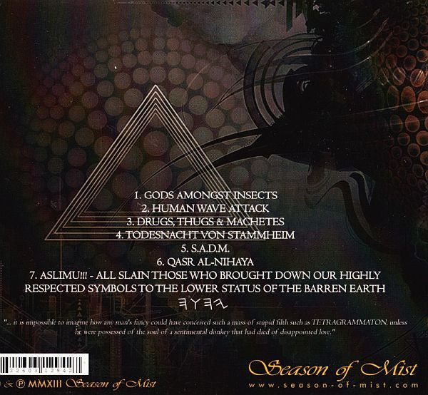 The Monolith Deathcult : Tetragrammaton (CD, Album, Dig)