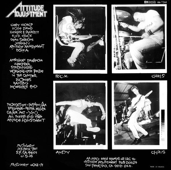 Attitude Adjustment : American Paranoia (LP, Album)