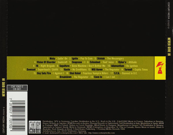 Various : Never Give In: A Tribute To Bad Brains (CD, Album)