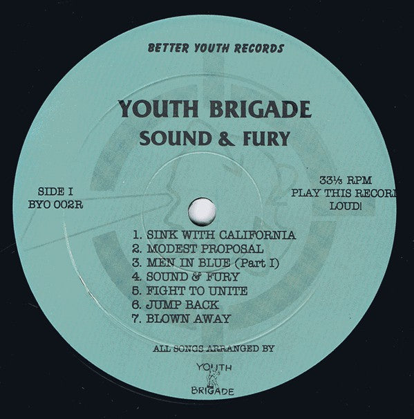 Youth Brigade : Sound & Fury (LP, Album, RP)
