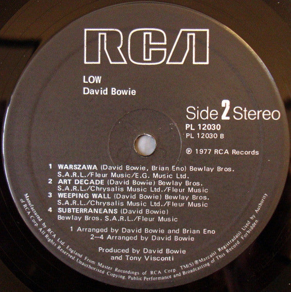 David Bowie : Low (LP, Album, RE)